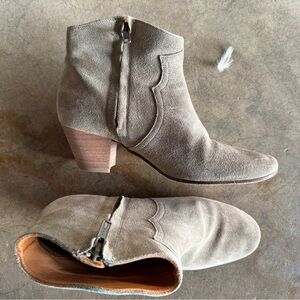Isabel Marant Beige Suede Ankle Boots